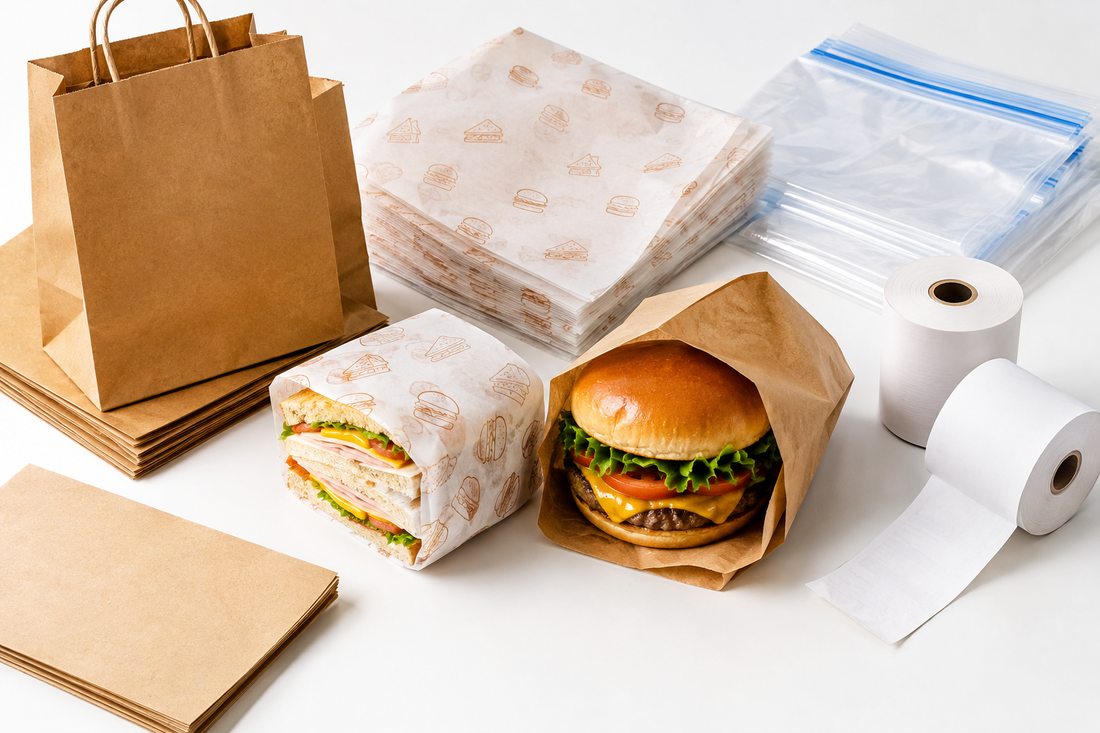Burger & Sandwich Takeaway Packaging: Bags, Prep & Receipts