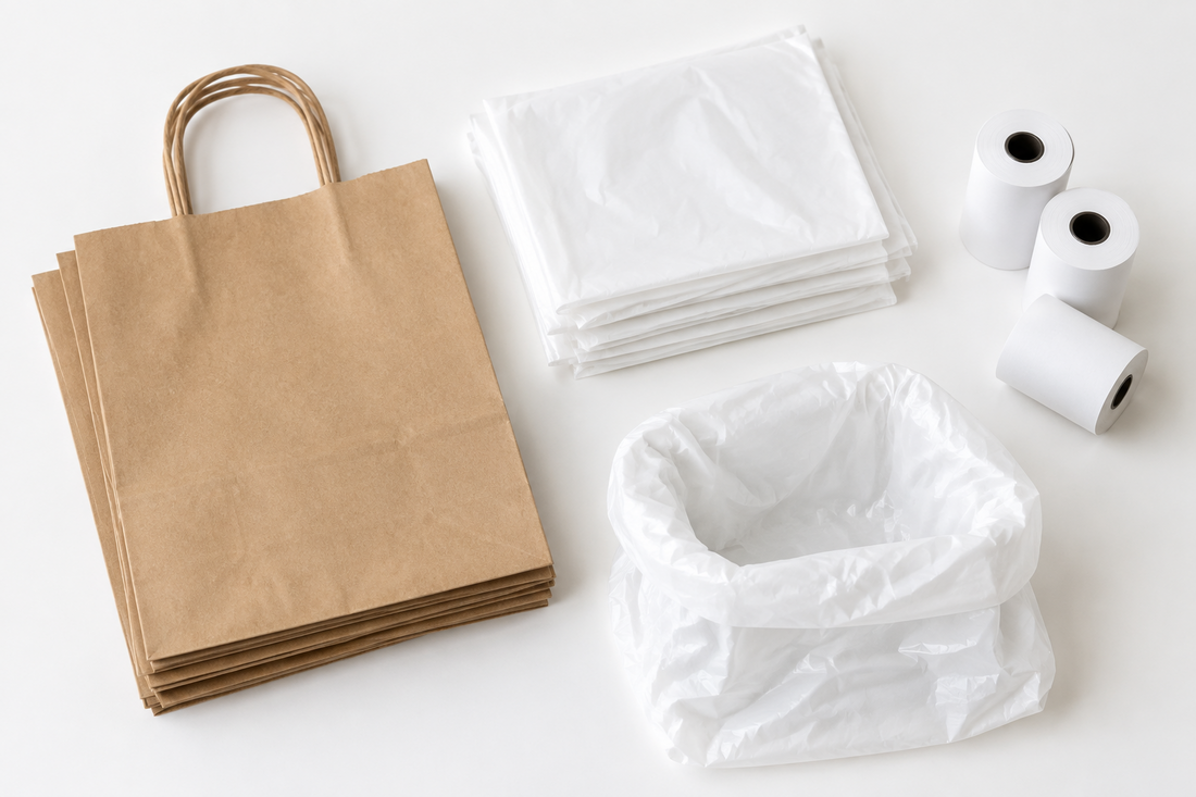 Cafe Packaging Supplies in Sydney: Takeaway Bags, Bin Liners & Receipt Rolls