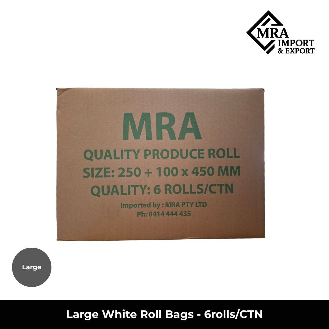 Large White Roll Bags – 6 Rolls/CTN