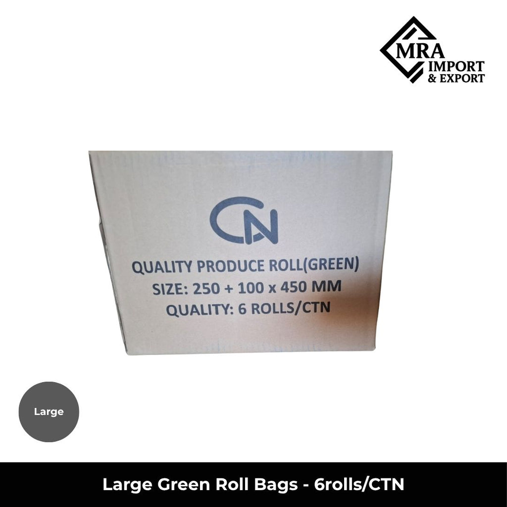 Large Green Roll Bags – 6 Rolls/CTN