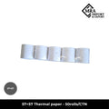 57×57mm thermal paper rolls supplied in a bulk carton of 50 rolls for commercial receipt printing